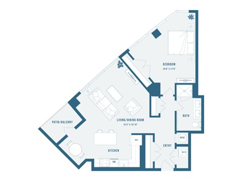 A blueprint of a house layout with labeled rooms.